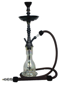 Narguilé égyptien traditionnel à tige noire 01