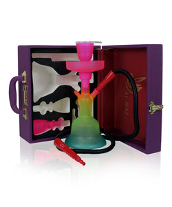 Narguilé en Verre - Couleur Arc-en-Ciel Rose sur le dessus