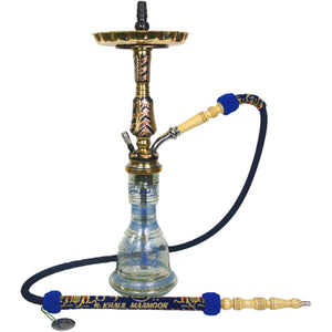 Le Narguilé khalil Mamoon Mini Kamanja - Noir-Or et Bleu